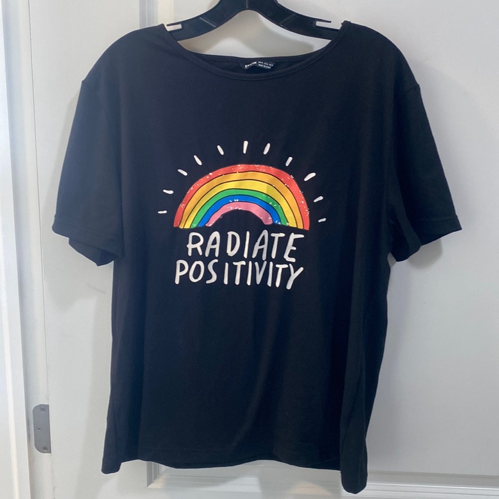 Black Radiate Positivity Shirt SZ XL